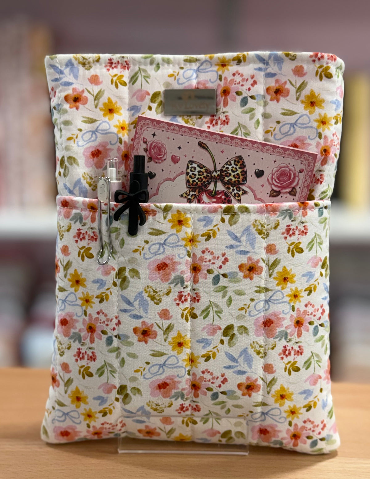 Flower Bow Fields Small Kindle and Book Sleeve