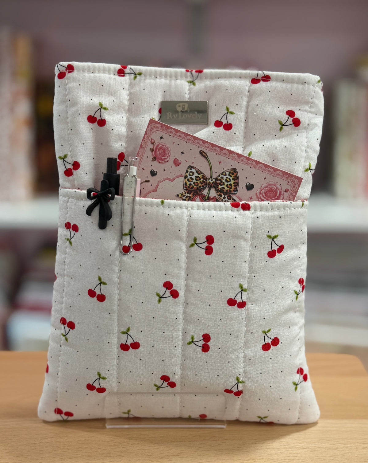 π Sweet Cherry Small Kindle and Book Sleeve