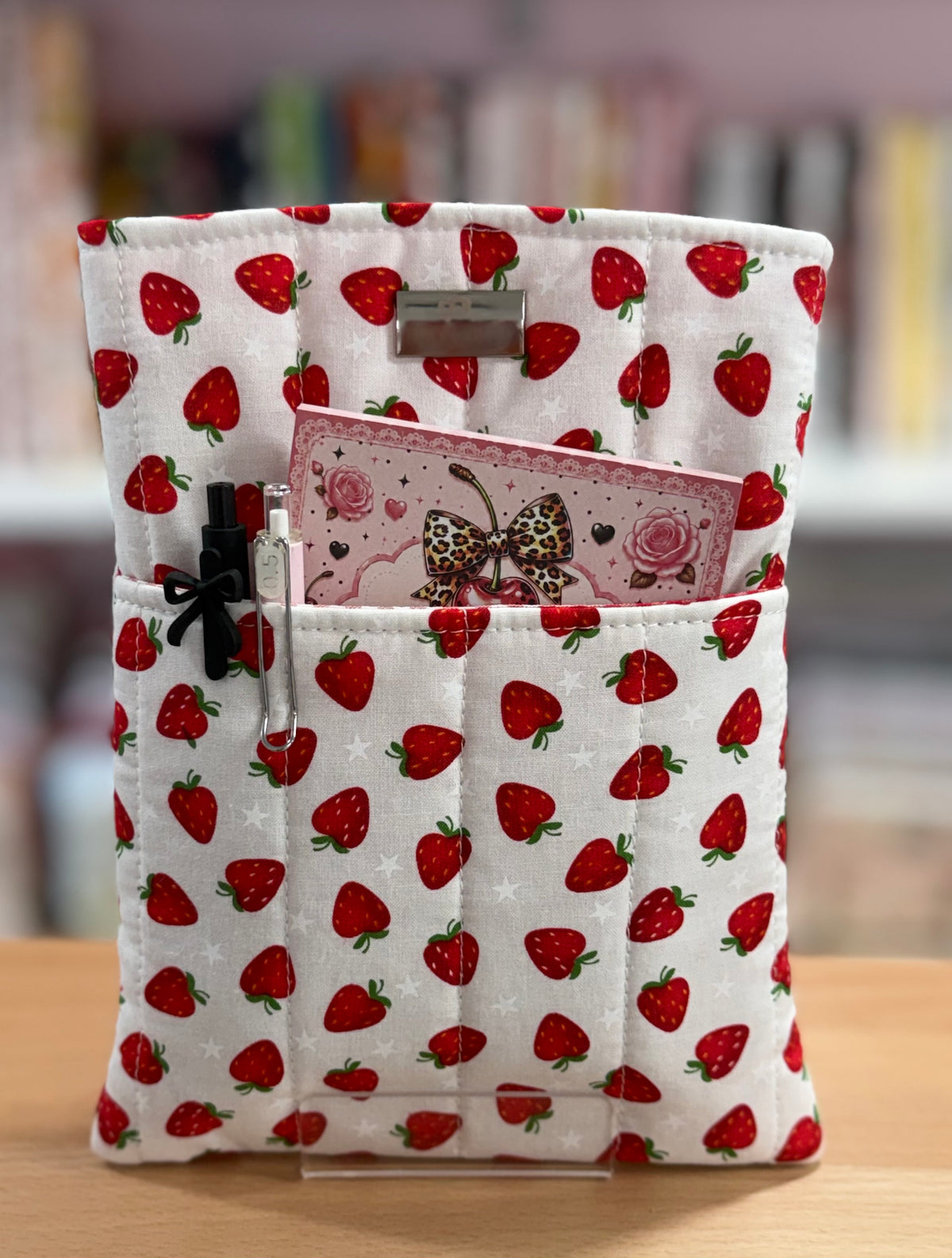 π Strawberry Fields Small Kindle and Book Sleeve