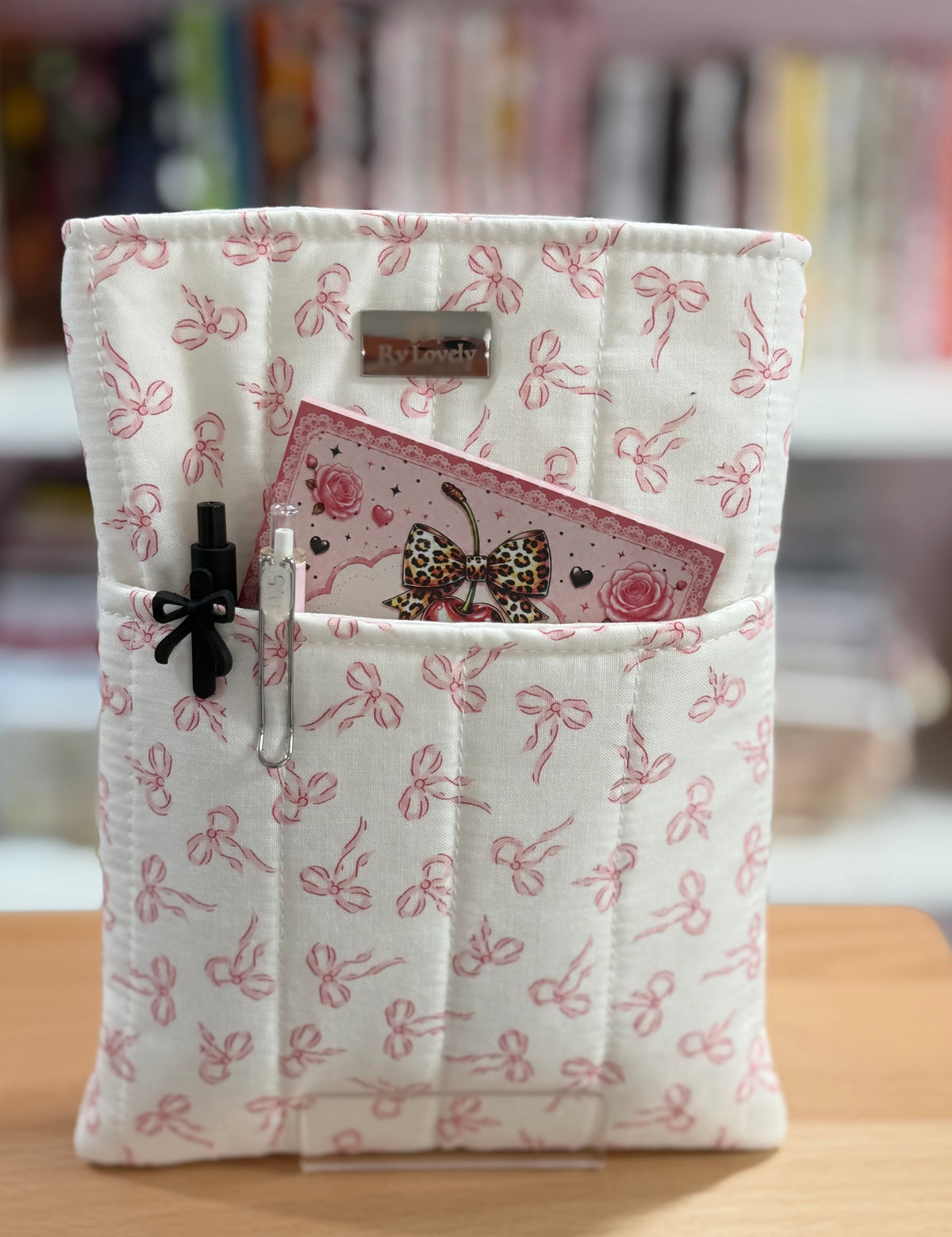 Pink Bow Bliss Small Kindle and Book Sleeve