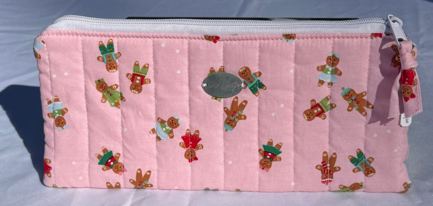 Pink Gingerbread Pencil Pouch