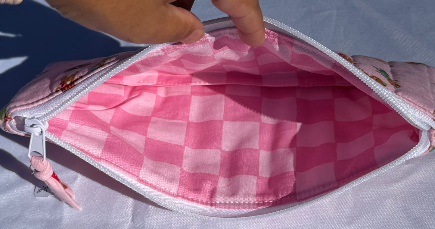 Pink Gingerbread Pencil Pouch