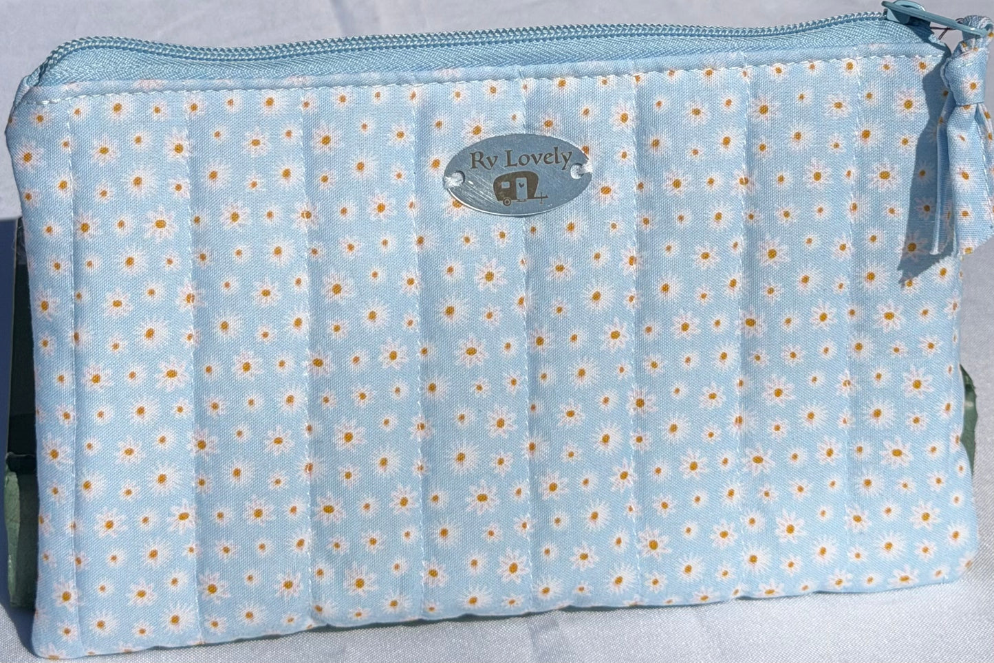 Light Blue Daisy Large Wallet