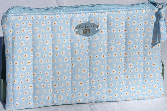 Light Blue Daisy Large Wallet
