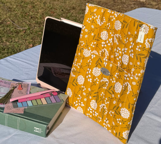 Large Mustard Dandelion Book/Ipad Sleeve