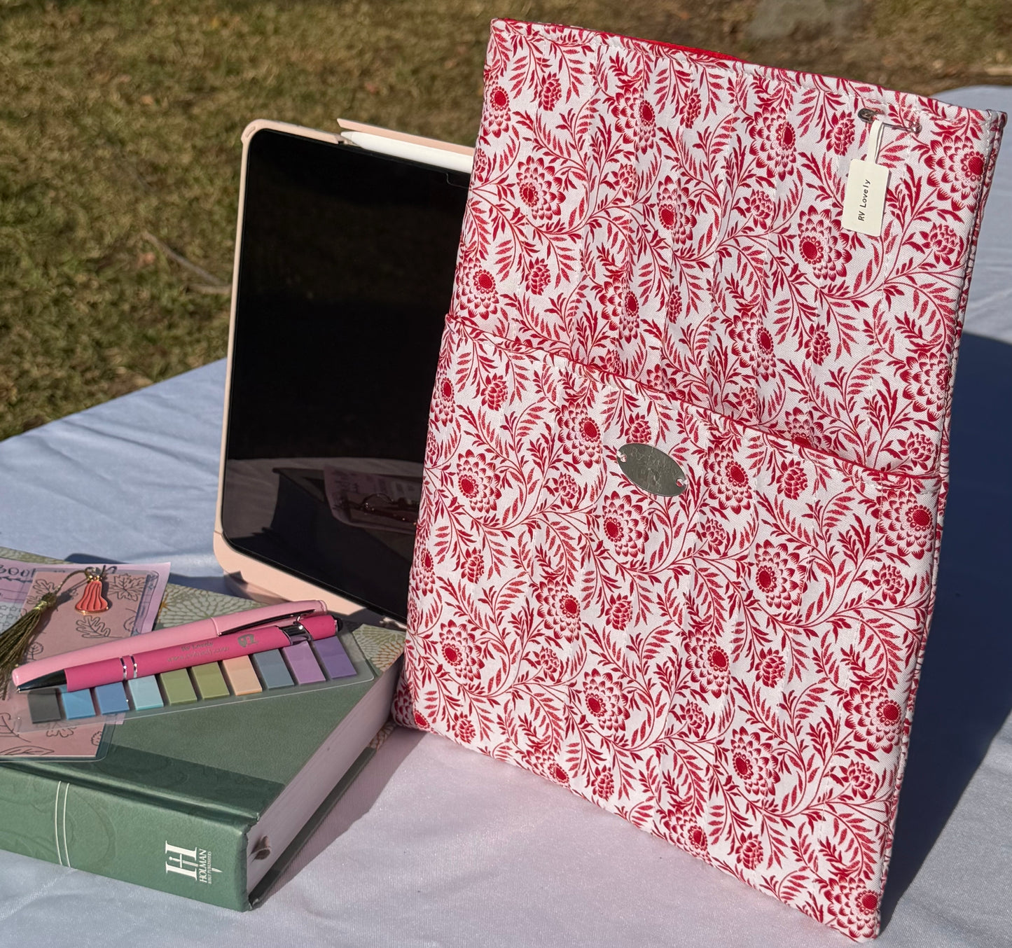 Large Red Acorn Book/Ipad Sleeve