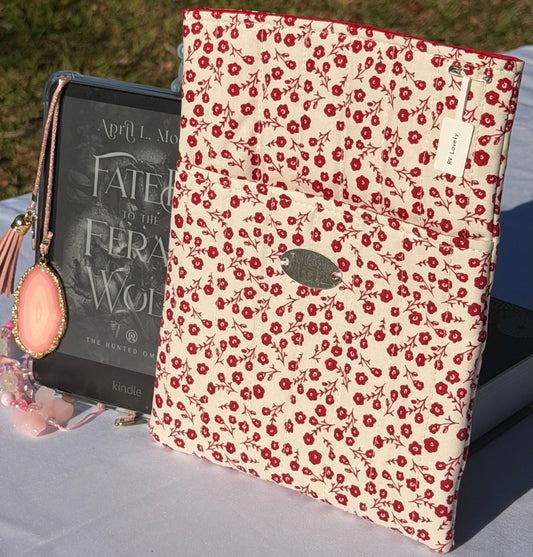 Red Rose Small Book/Kindle/Mini IPad Sleeve