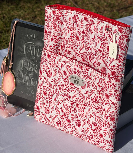 Red Acorn Small Book/Kindle/Mini IPad Sleeve