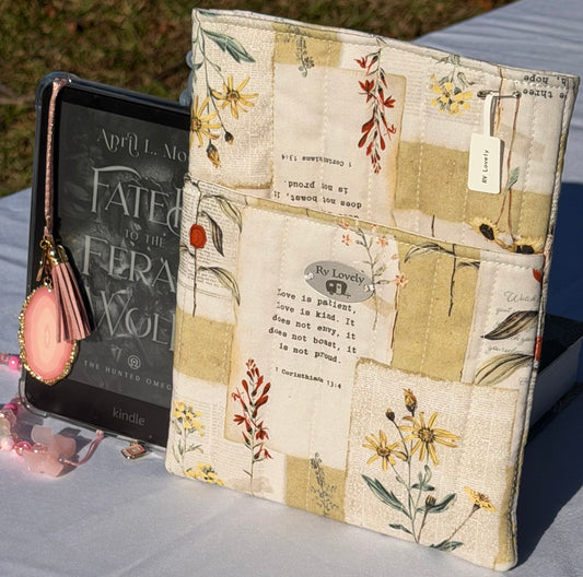 Scripture Flower Small Book/Kindle/Mini IPad Sleeve