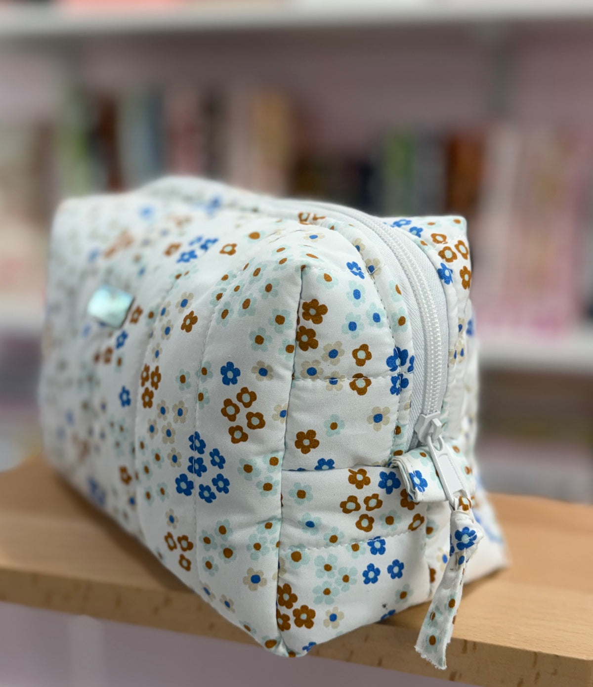 Medium Blue Blossom Boxy Bag