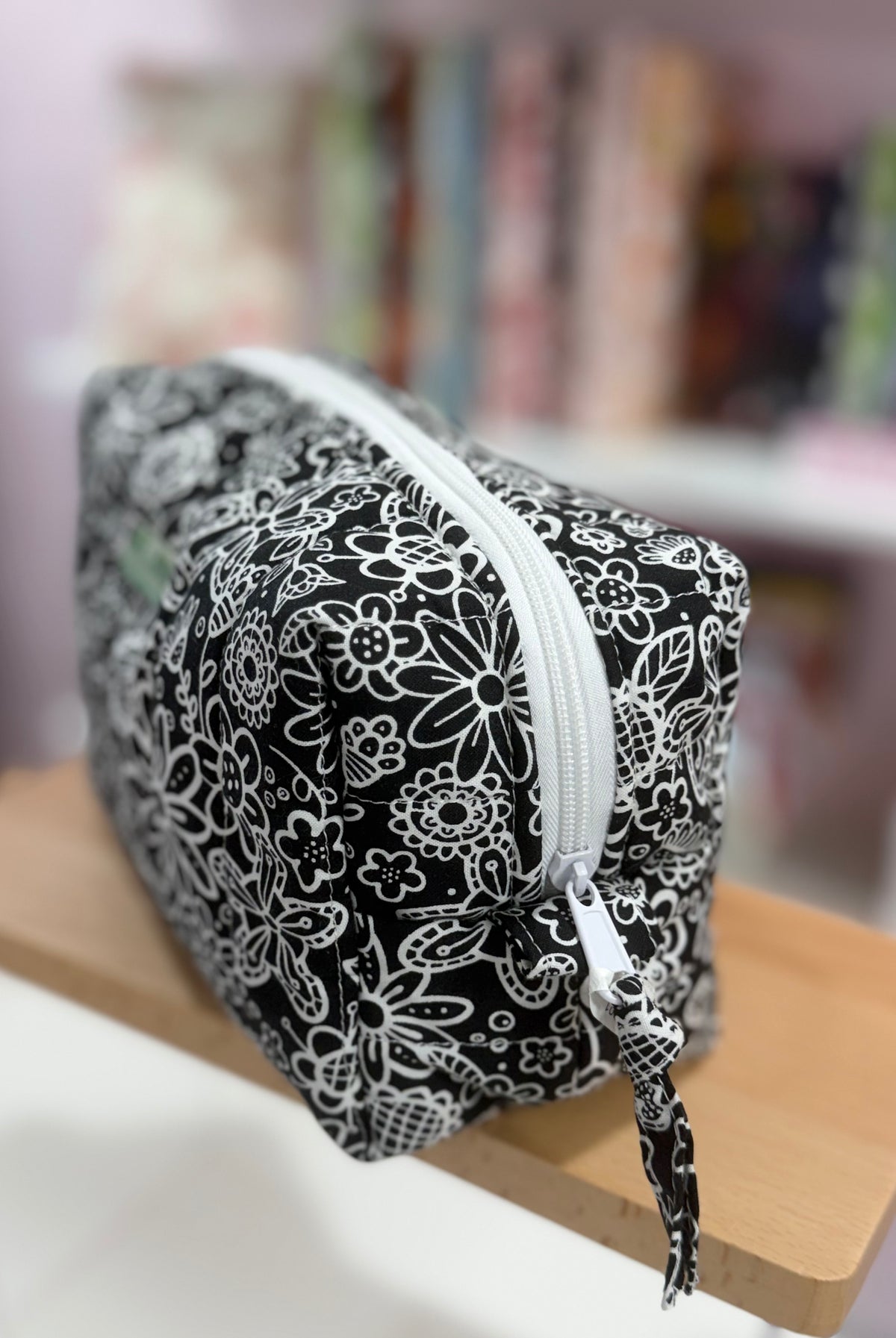 Medium Midnight Daisy Quilted Boxy Bag