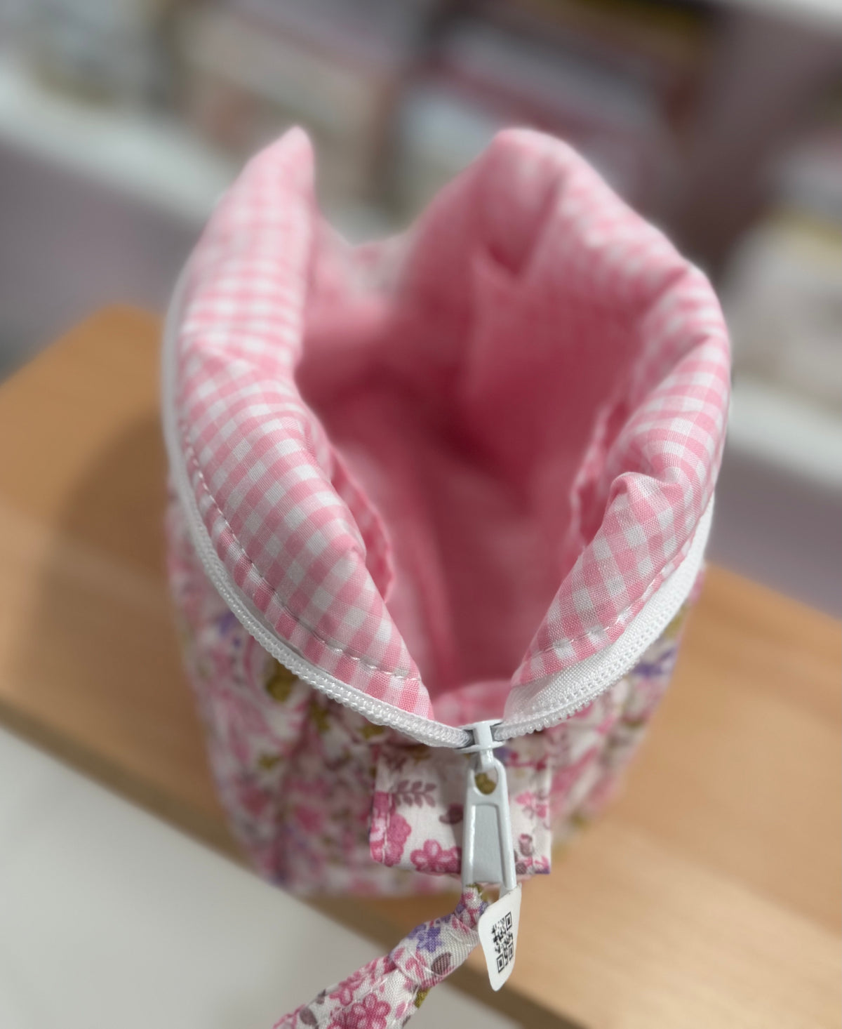 Small Pink Garden Quilted Boxy Bag