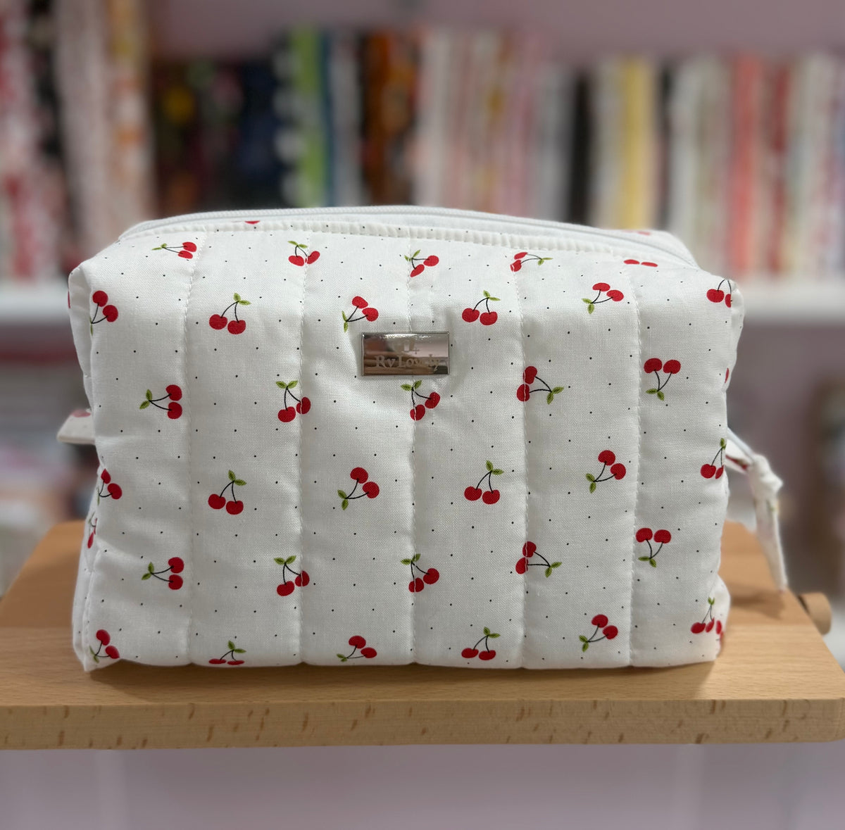 Sweet Cherry Quilted Set Boxy Bag