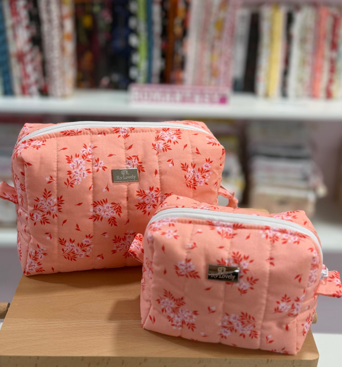 🌸 Peach Blossom Boxy Bag Set