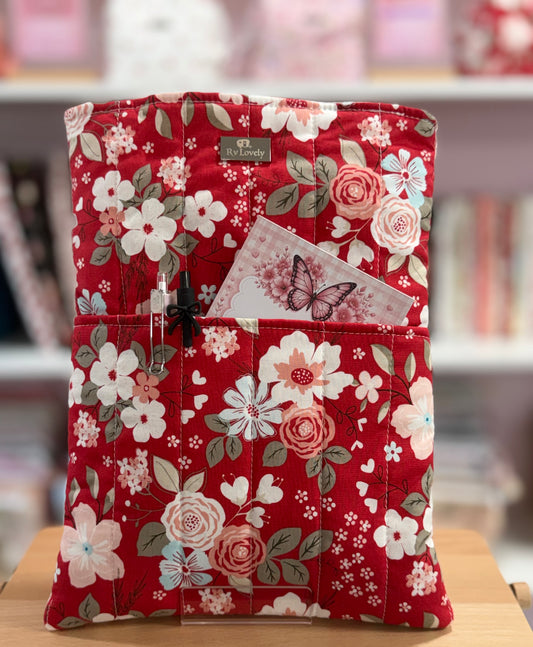 🌹 Ruby Blossom Large Book Sleeve